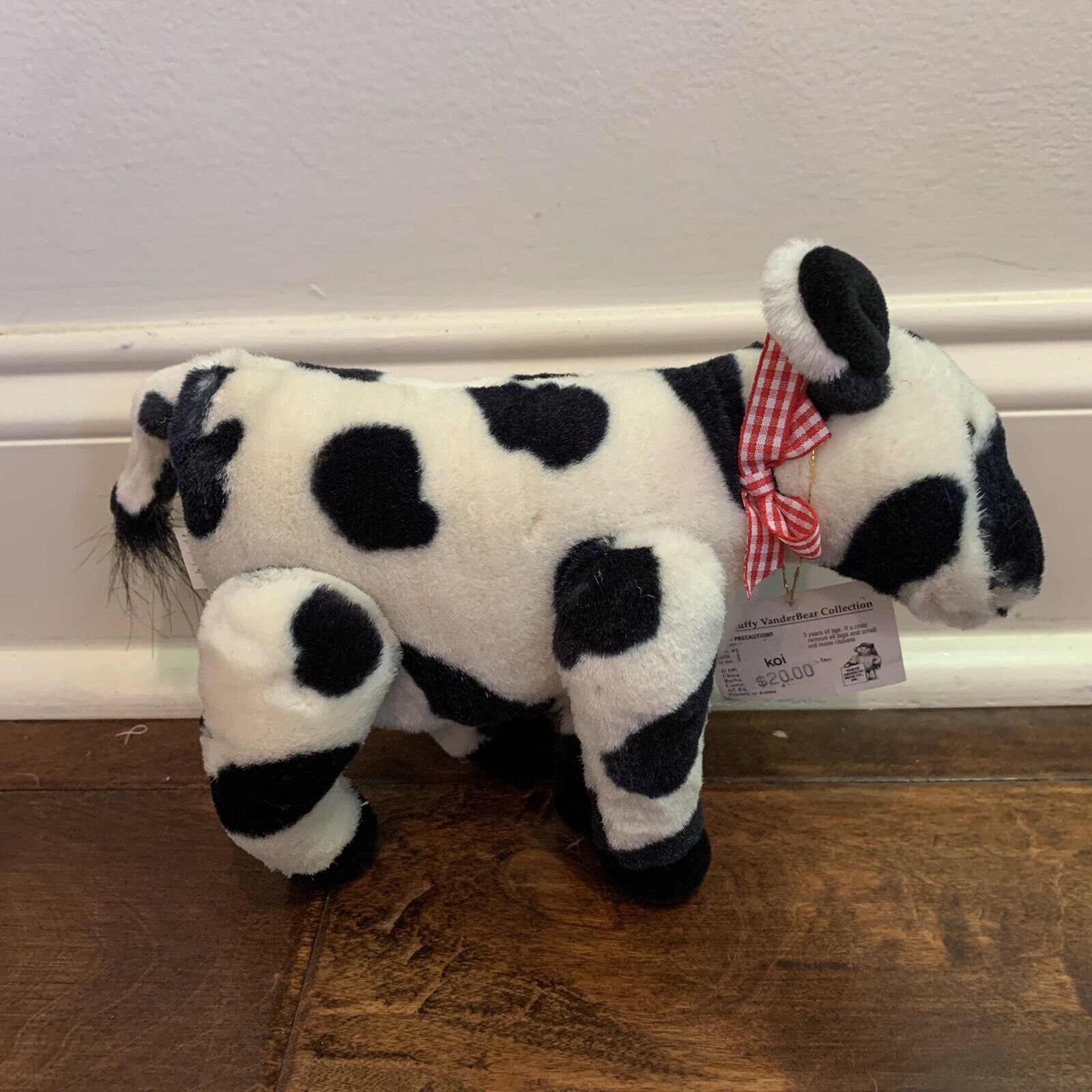 Nabco Muffy Vanderbilt Pattie The Cow Plush Jointed 10 inch Farm Friends New