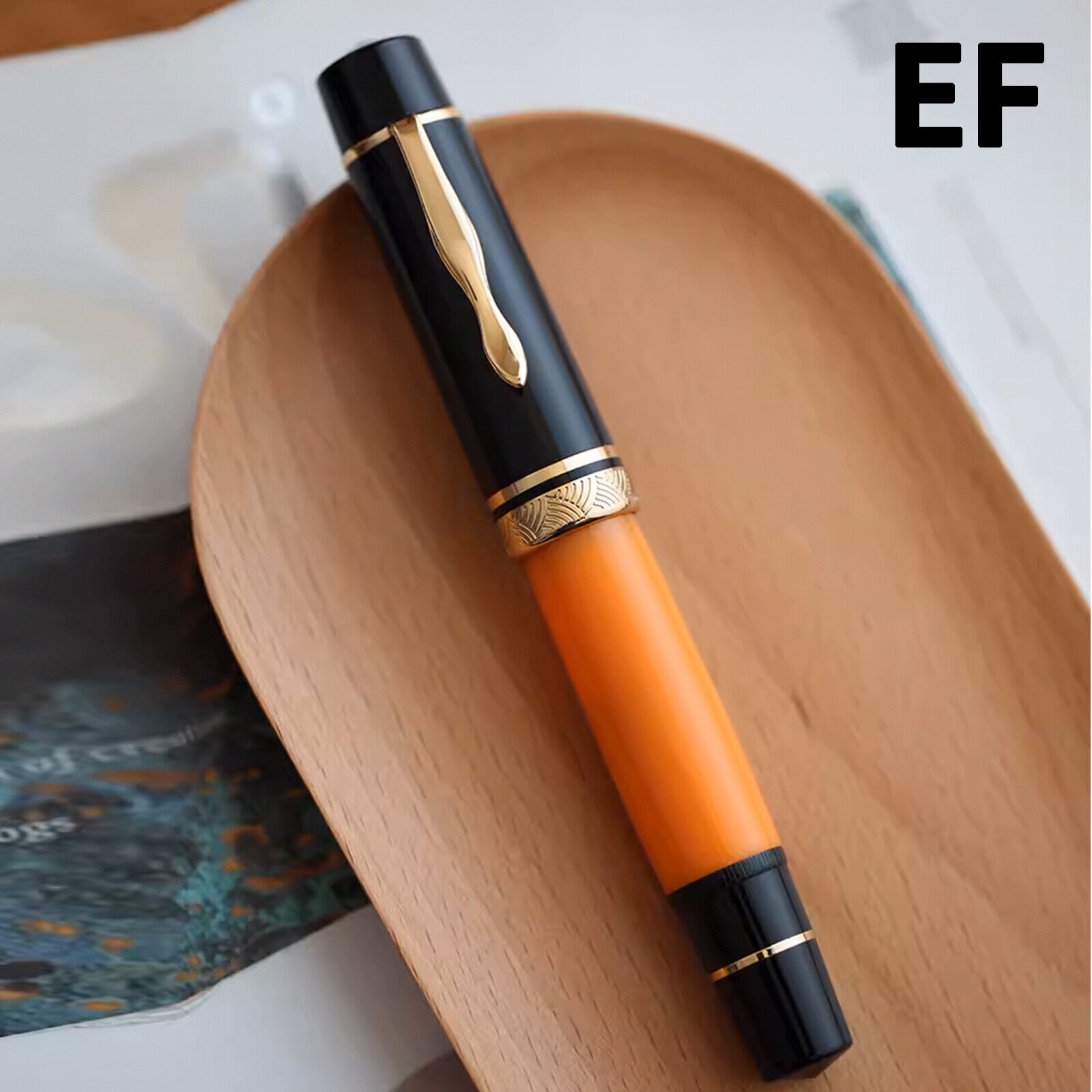 New Majohn P139 Piston Fountain Pen F/EF/M Nib Office Gift Pen W/ Copper Piston