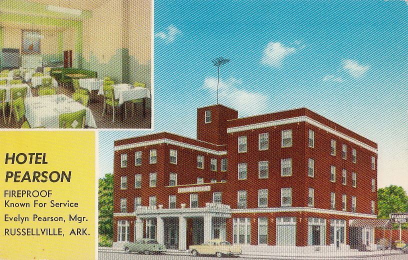  Postcard Hotel Pearson Russellville Arkansas AR 