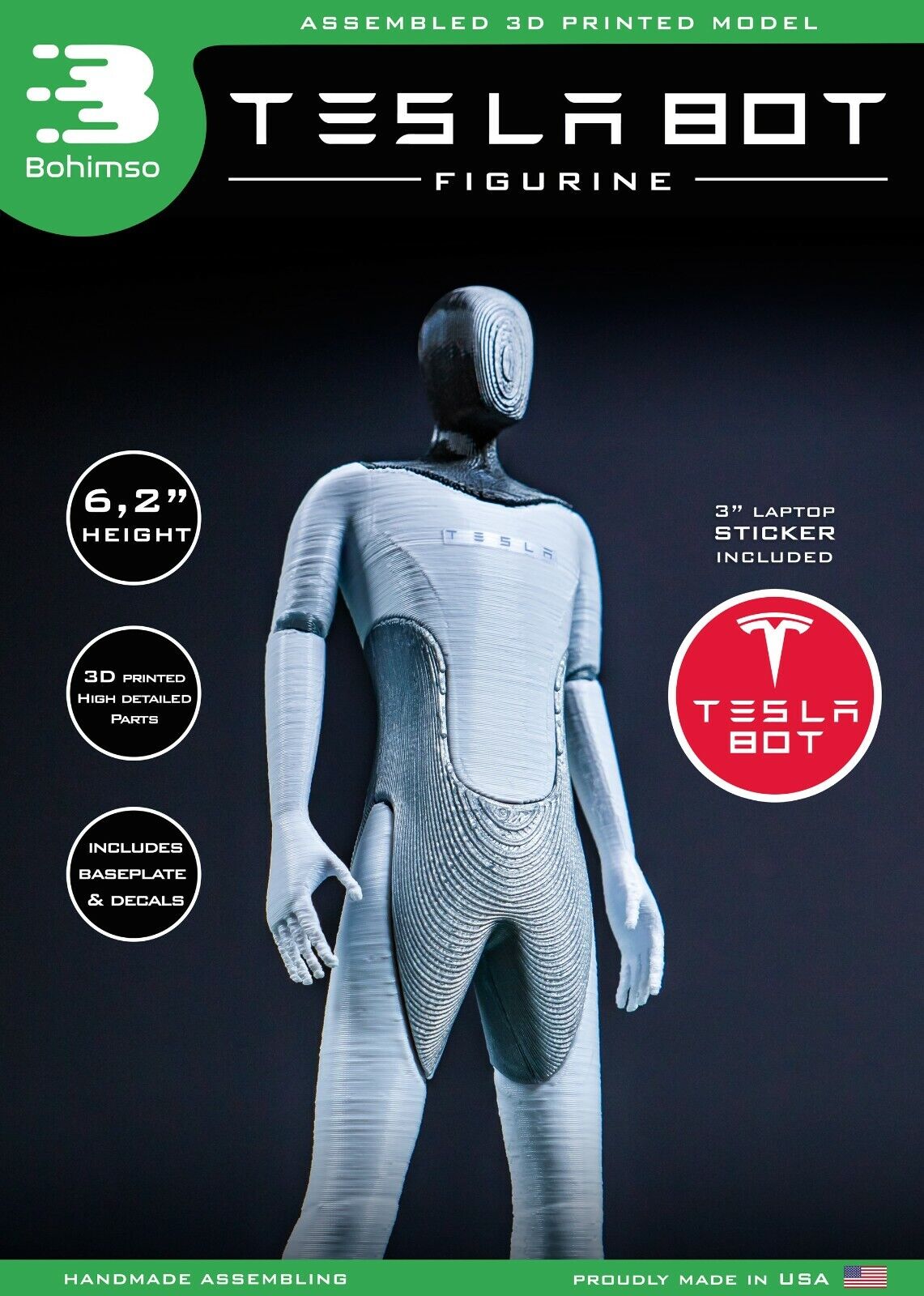 TESLA BOT | Teslabot | Plastic Figure | 3d Print