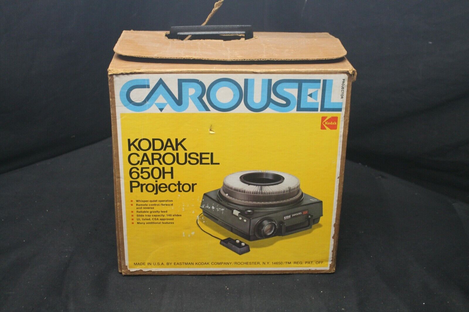 Vintage Kodak Carousel 650H Projector  In Box-A14