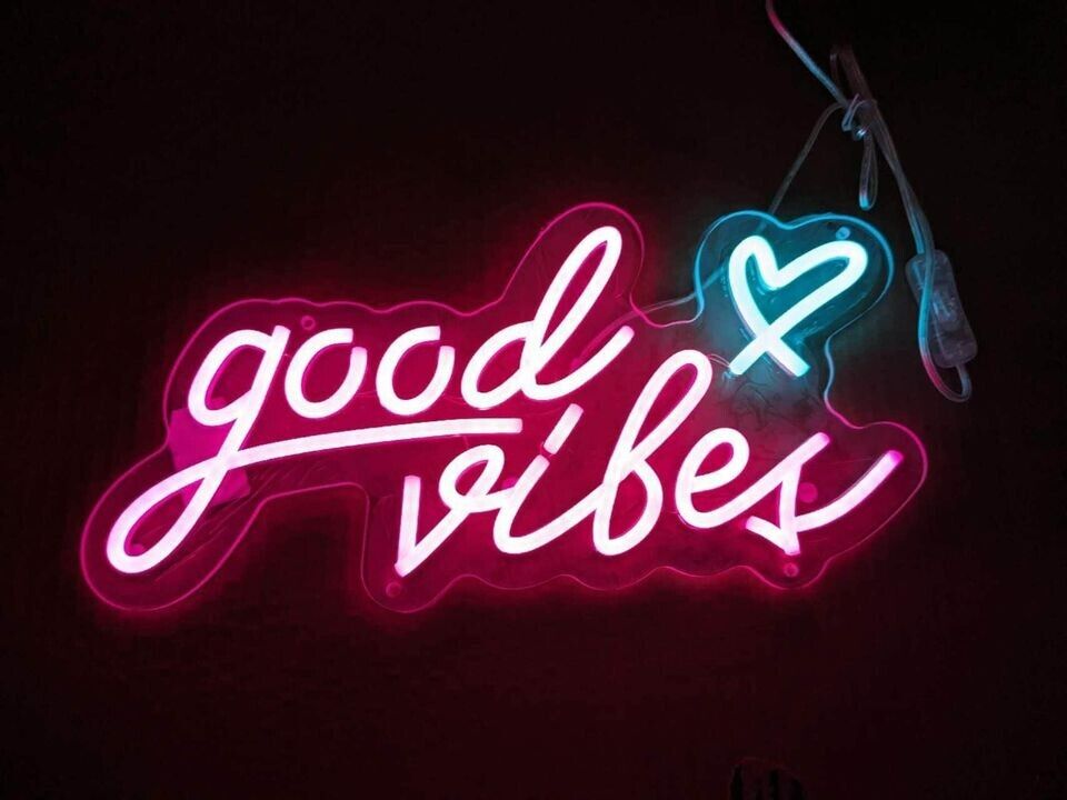 Good Vibes Neon Sign, 16*8 inch