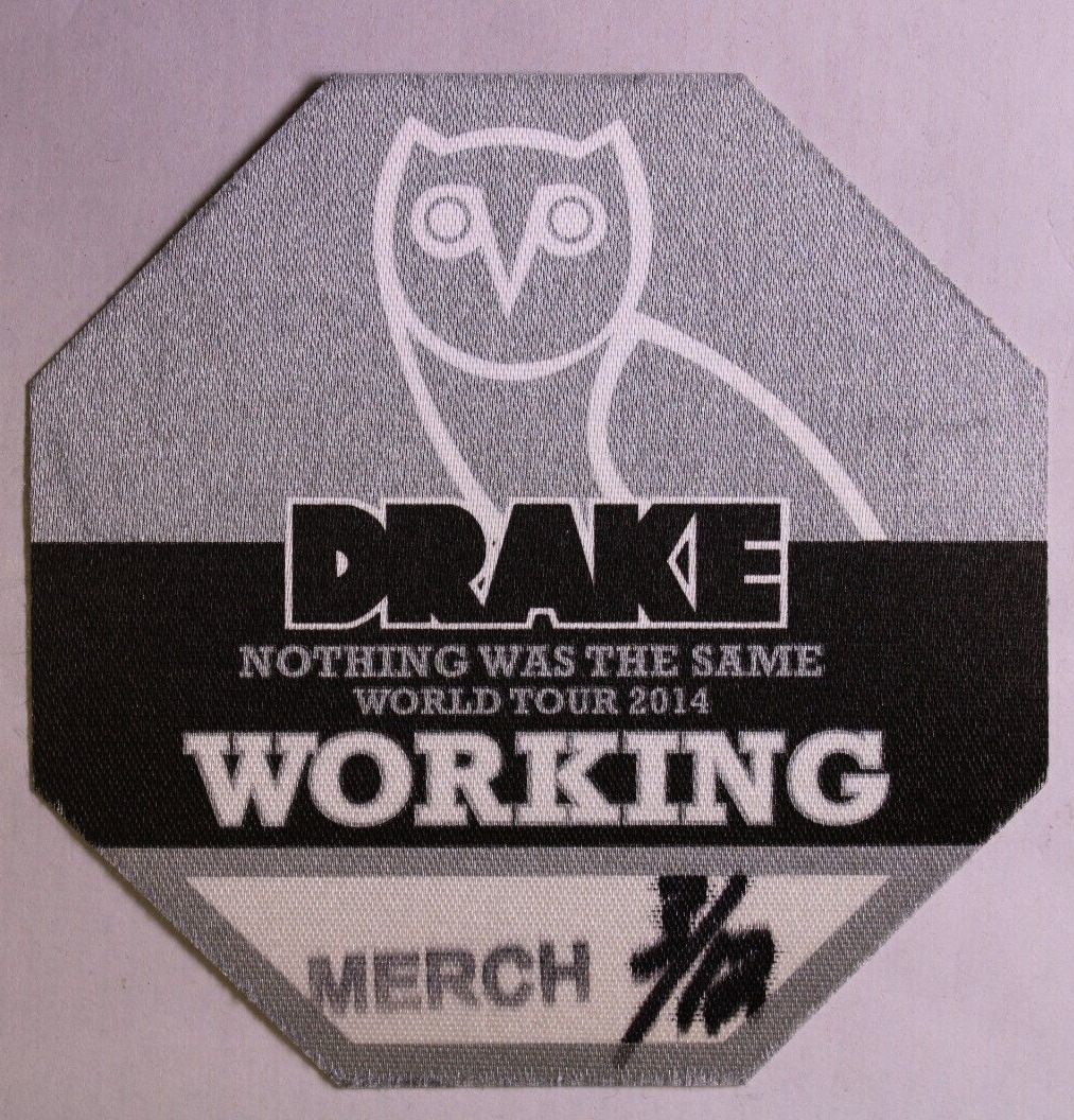 Drake Working Pass Ticket Original Nothing Was The Same World Tour October 2014