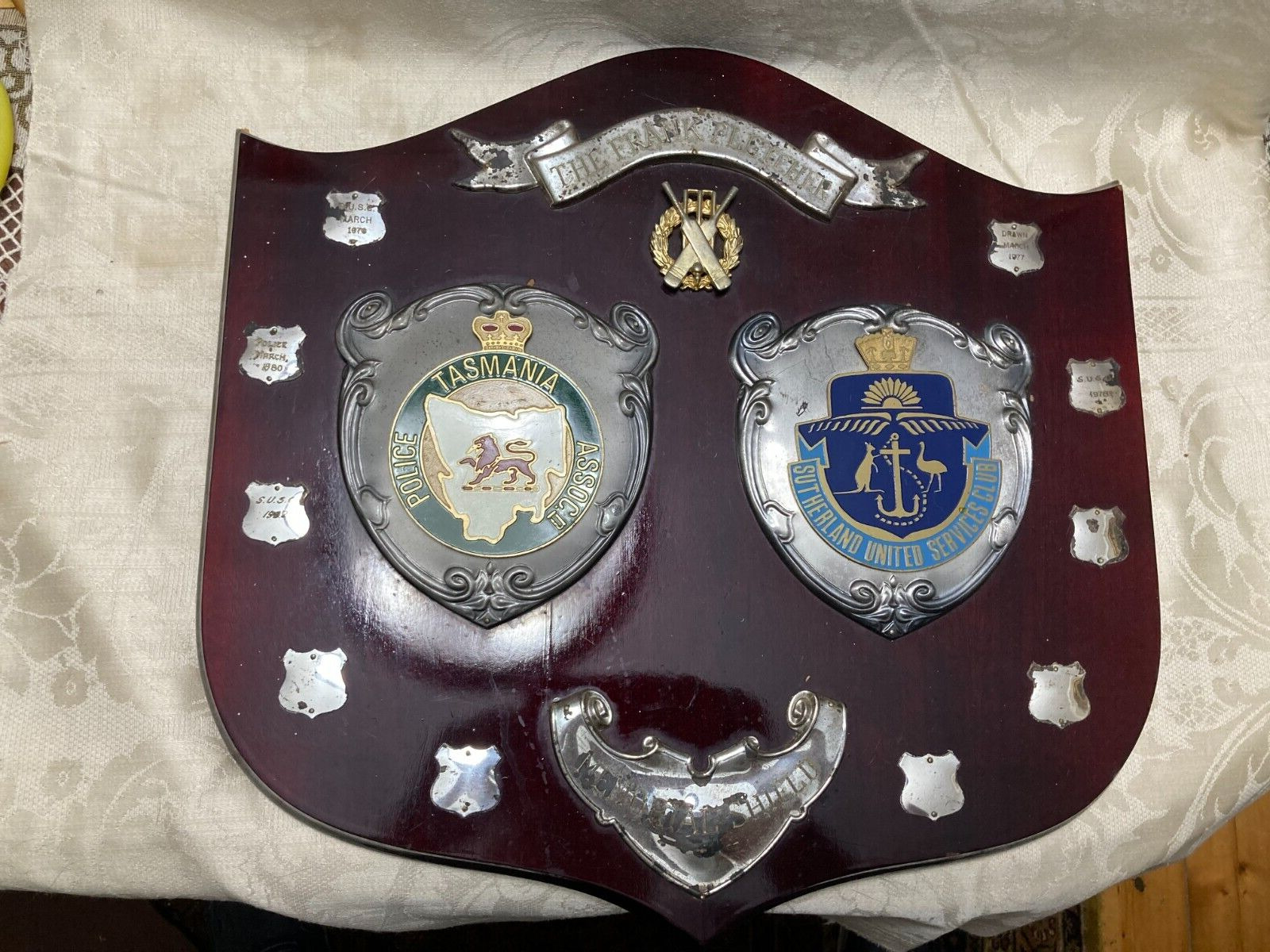 Commemorative Shield for Tasmanian sporting competition 1970's-1980's