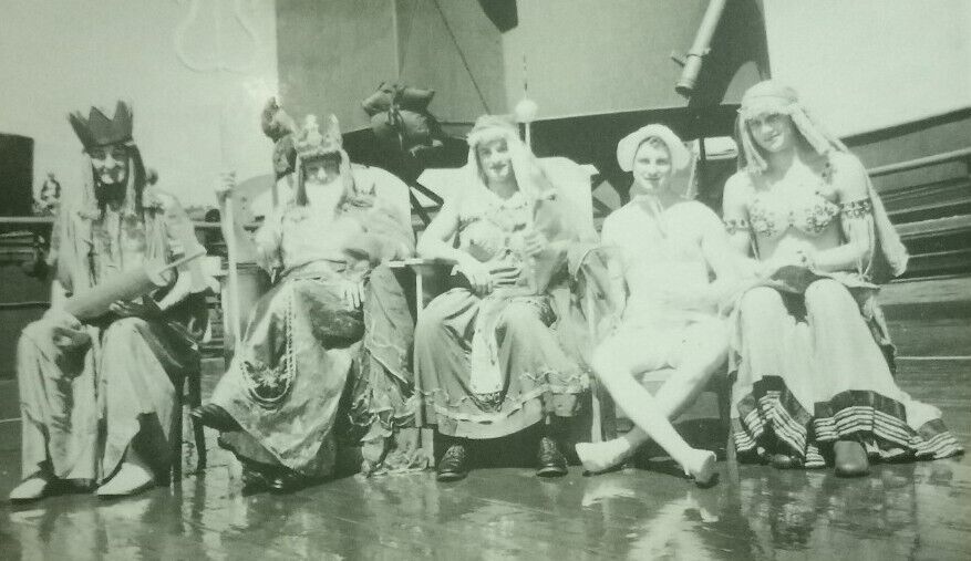 Unique Vintage Found Photo Gay Interest Sailors King Neptune Party Hazing