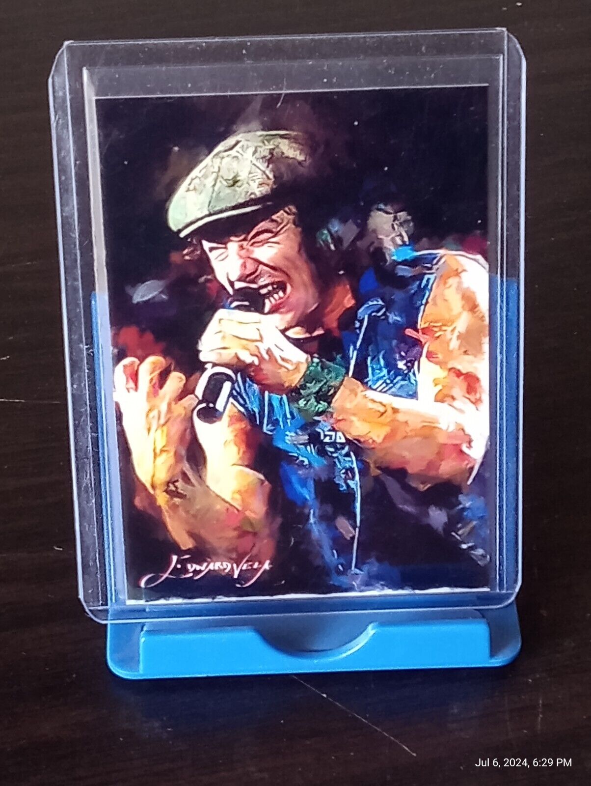 F25B AC/DC Brian Johnson #1 ACEO Art Card Signed by Artist 50/50
