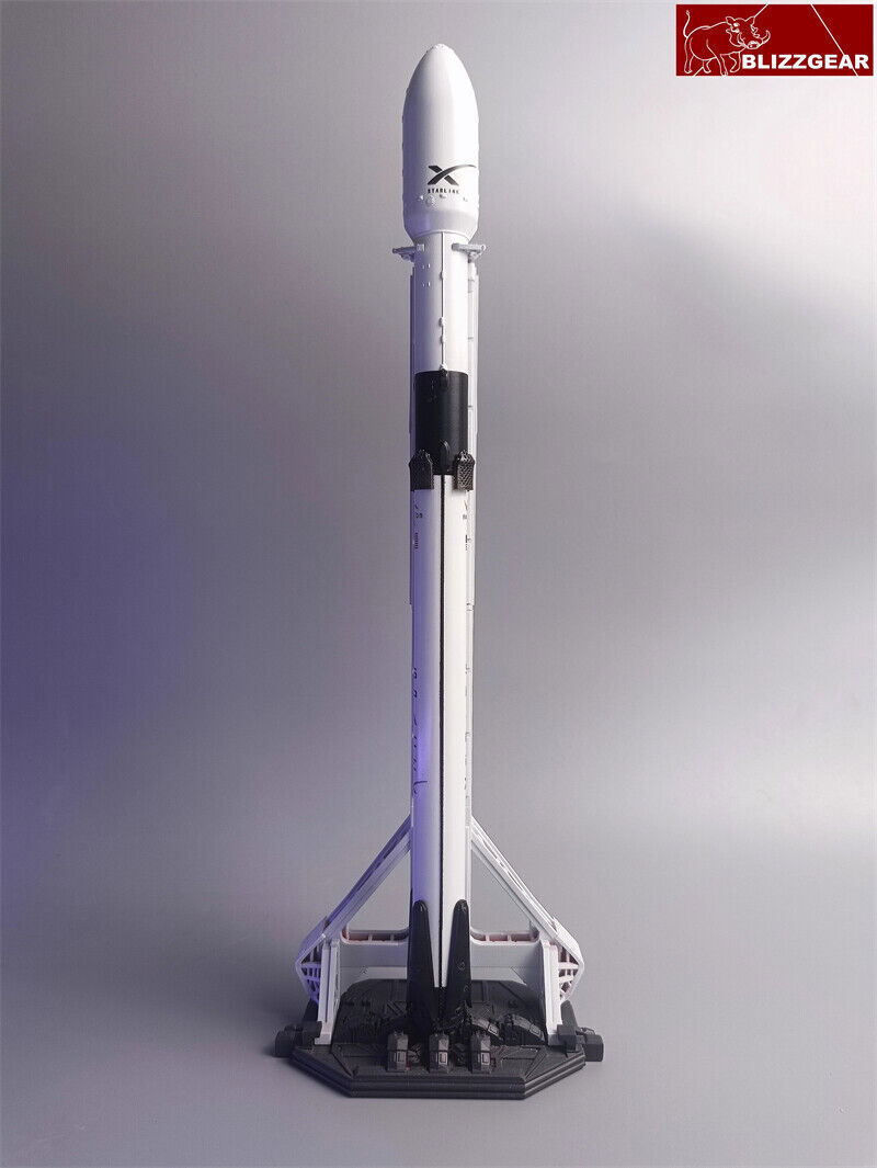 1/200 SpaceX Falcon 9 Rocket F9 with Launcher Tower Resin Model Toy Gift 35cm 