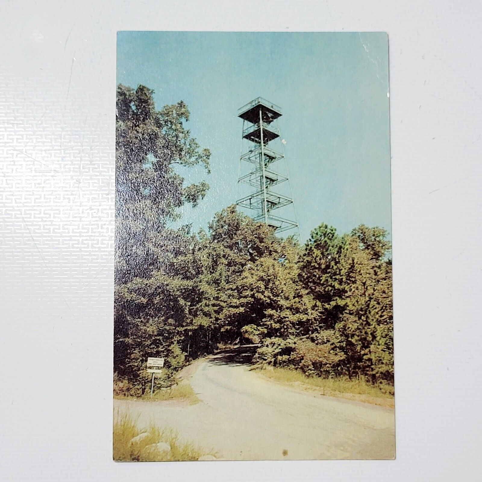 Hot Springs AR Mountain Observation Tower Vintage RPPC Postcard Old Arkansas    
