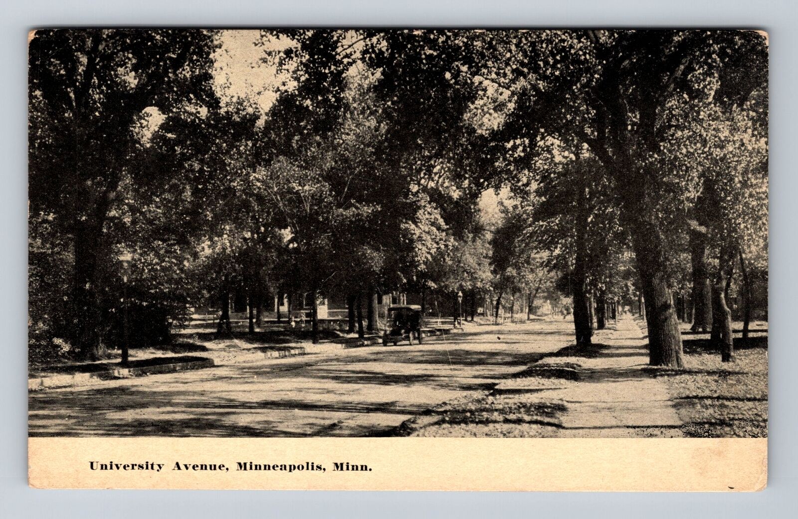 Minneapolis MN-Minnesota, Scenic View Of University Avenue Vintage Postcard
