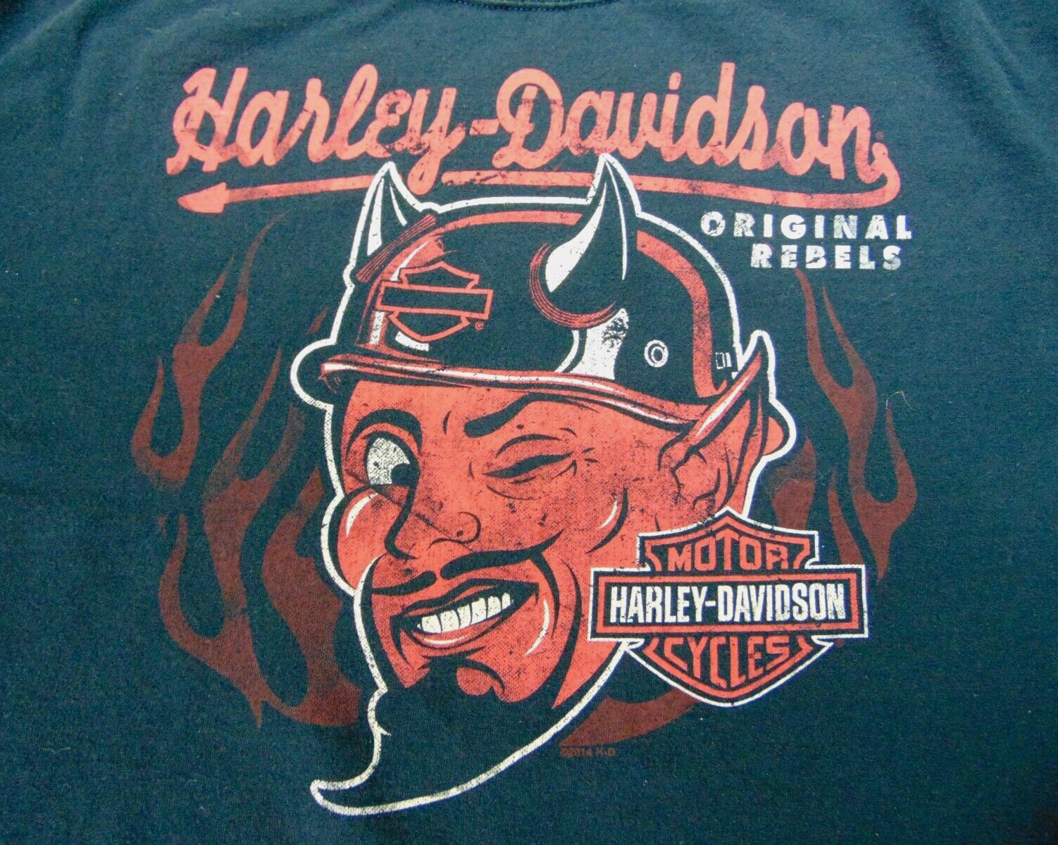 Harley-Davidson Brand T-Shirt Mens XL Vtg Salina Kansas Original Rebels Black