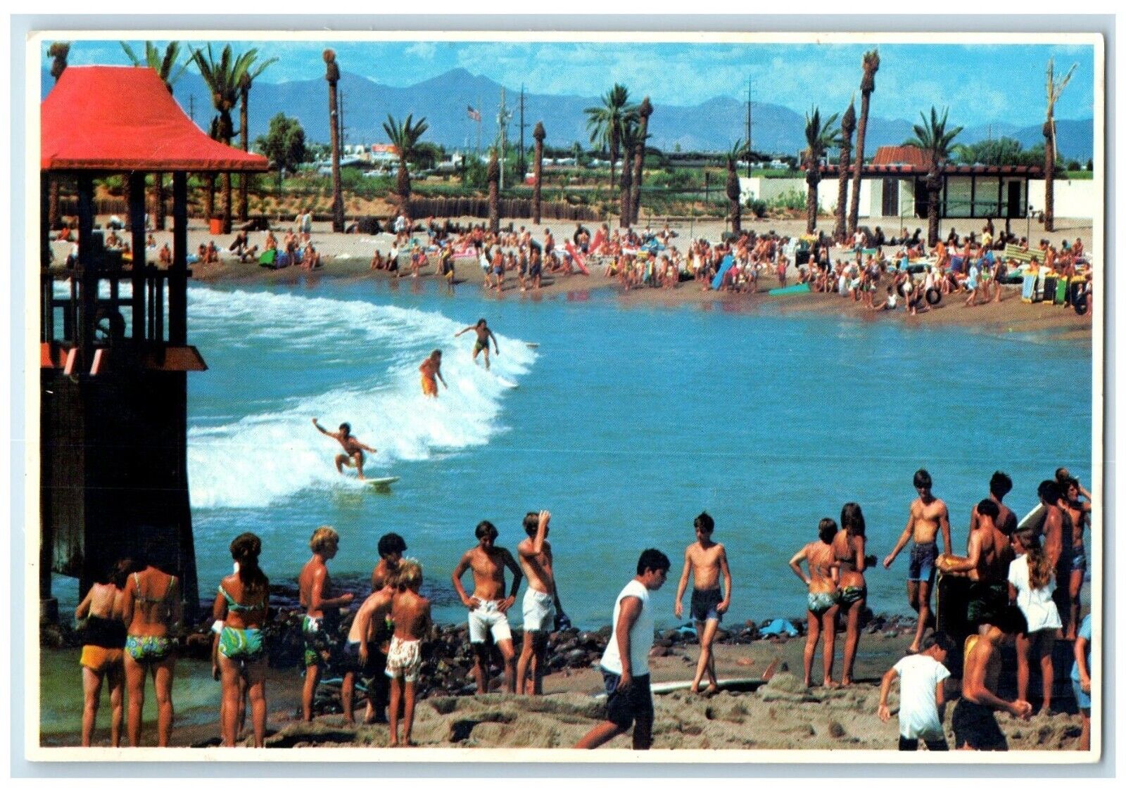 c1960 Big Surf Inc North Hayden Road Polynesian Surf Shop Tempe Arizona Postcard