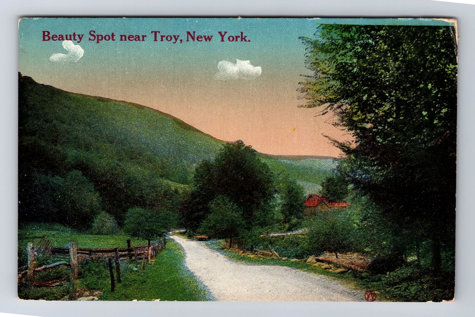 Troy NY-New York, Scenic Greetings, Antique Souvenir, Vintage Postcard