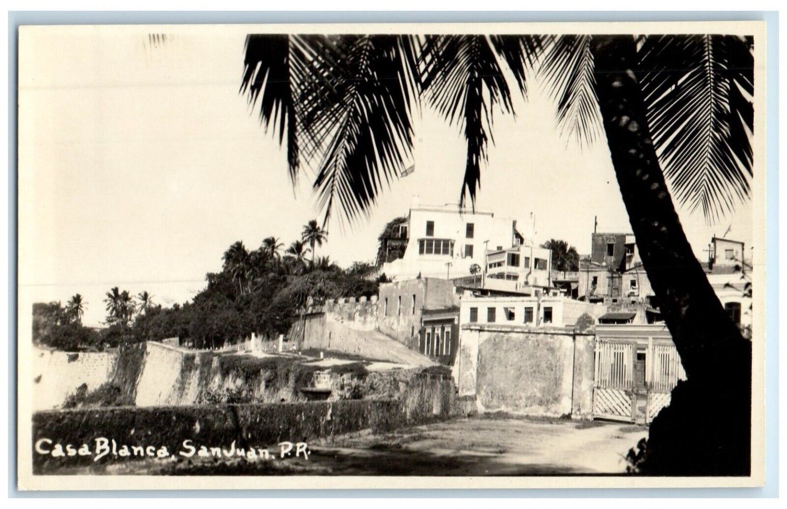 c1930's Casa Blanca San Juan Puerto Rico PR RPPC Photo Unposted Vintage Postcard
