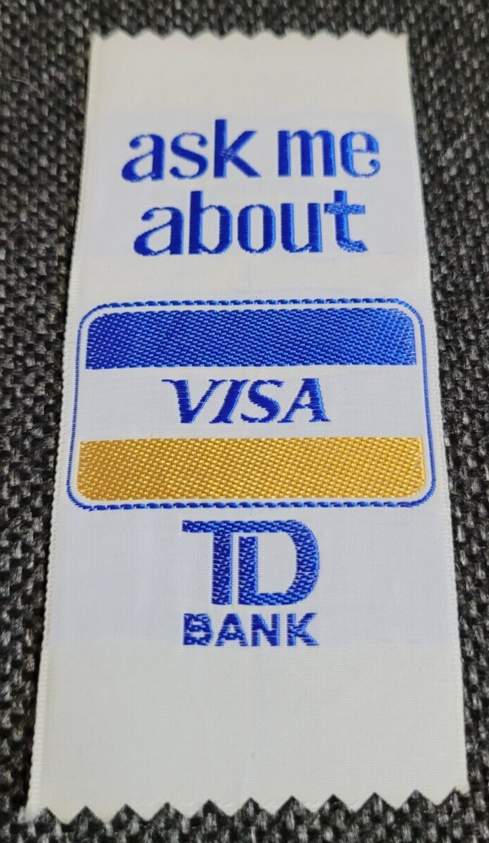 TD Bank Toronto Dominion Vintage Ribbon Bookmark Visa Retro souvenir Memorabilia