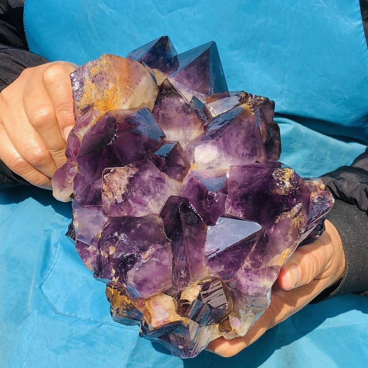 6.99LB Natural Amethyst Cluster Quartz Crystal Rare Mineral Specimen Heals 624