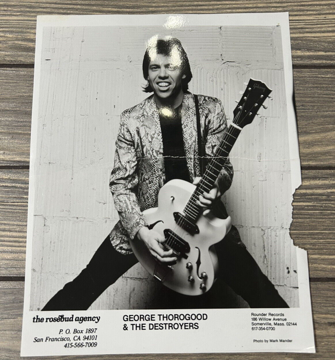 Vintage George Thorogood and the Destroyers Press Release Photo Mark Mander D