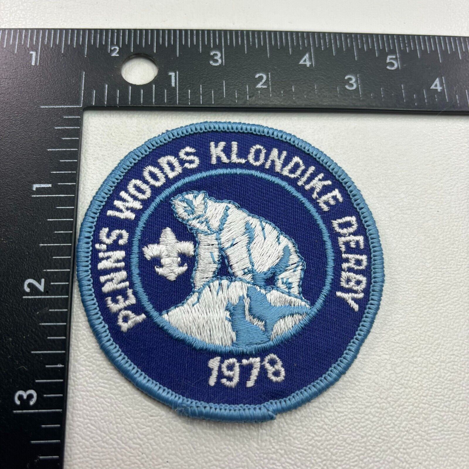 VINTAGE 1979 PENN'S WOODS KLONDIKE DERBY POLAR BEAR Boy Scouts Patch C39C