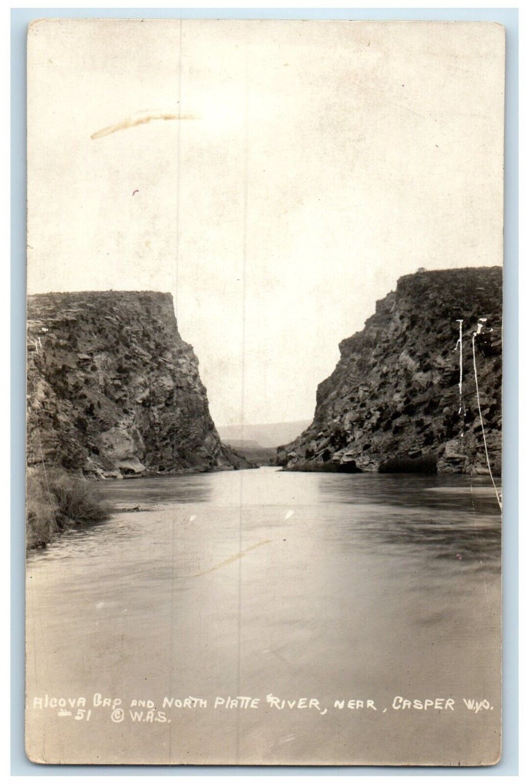 c1910\'s Alcova Bap And North Platte River Near Casper WY RPPC Photo Postcard