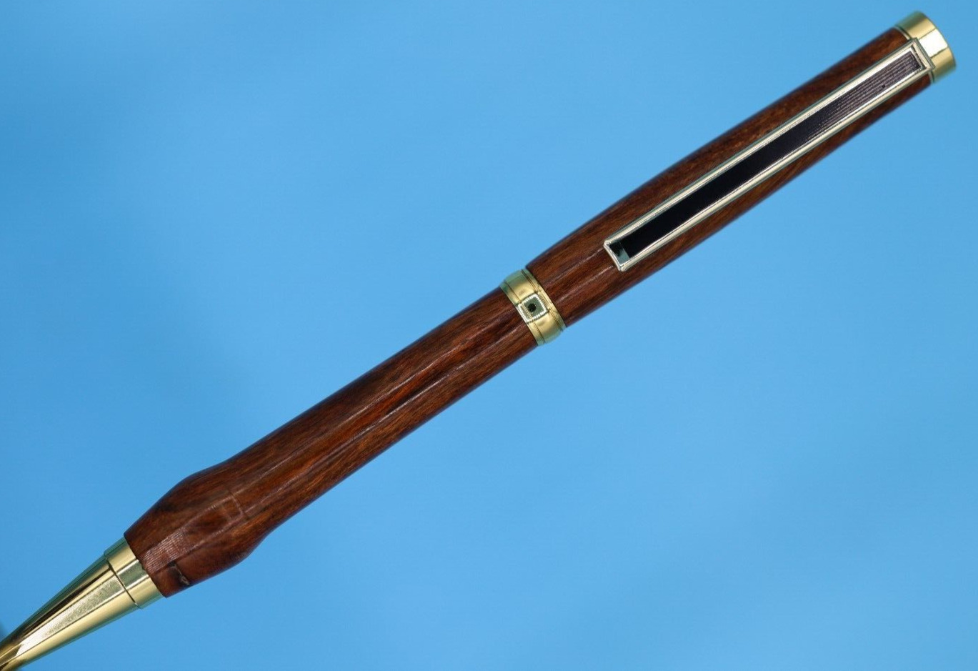 Handmade Wooden Ballpoint Pen in Brazilian Blackheart with Easy Writer Grip