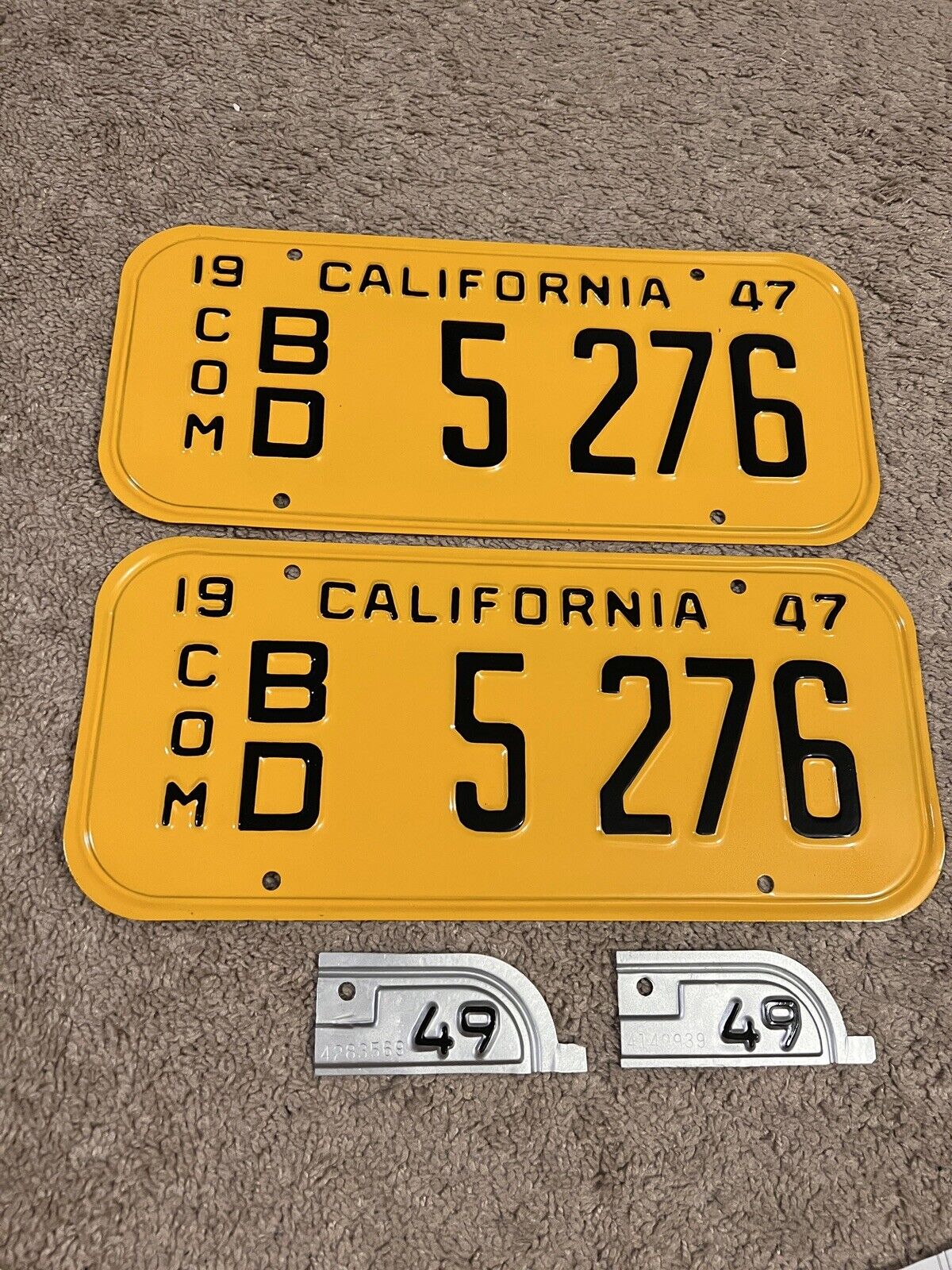 1947 1948 1949 1950 CA Truck License Plate Pair Restored DMV Clear +49 Tags