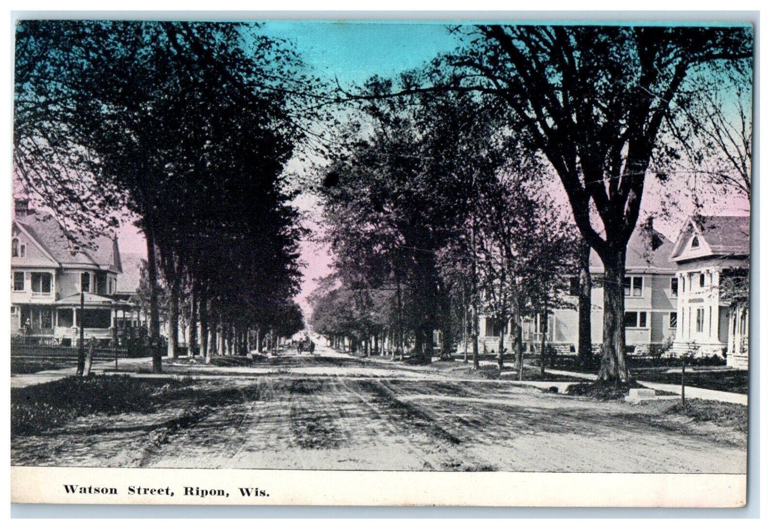 c1910's View Of Watson Street House Ripon Wisconsin WI Unposted Antique Postcard