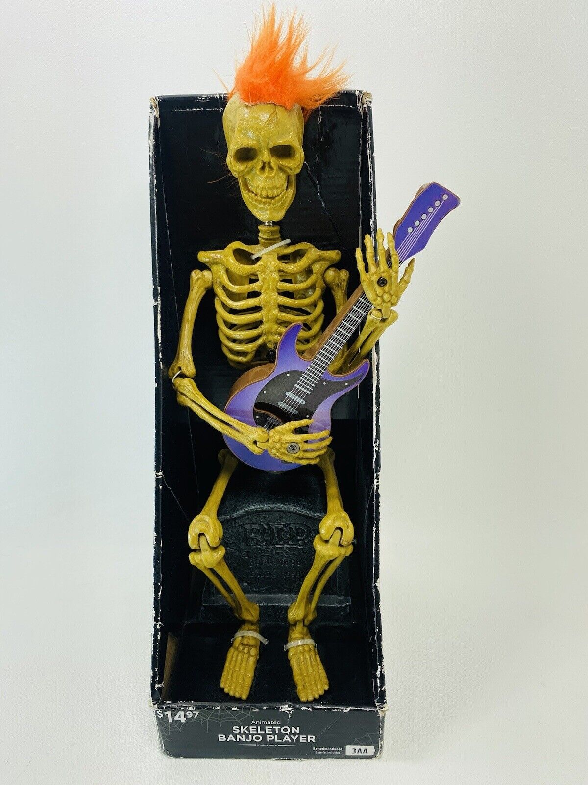 Halloween Animated Skeleton Playing Guitar 