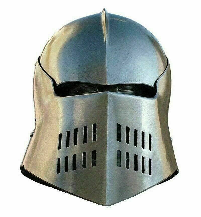 Iron steel Medieva Sallet Helmet Great Knight Templar helmet 18 gauge Gift FR92