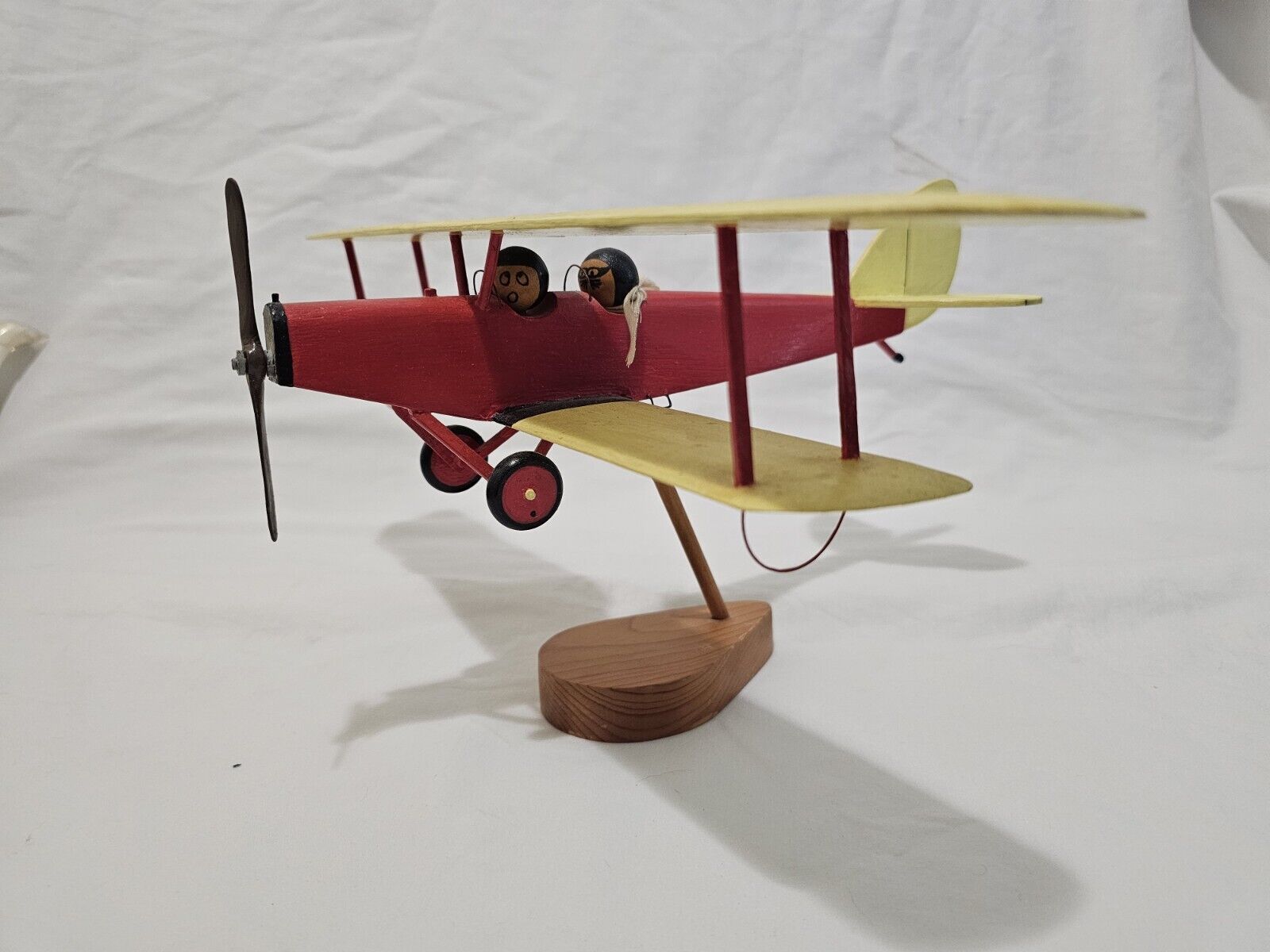 Vintage Wooden 1920's Bi-Plane ~ 13.5