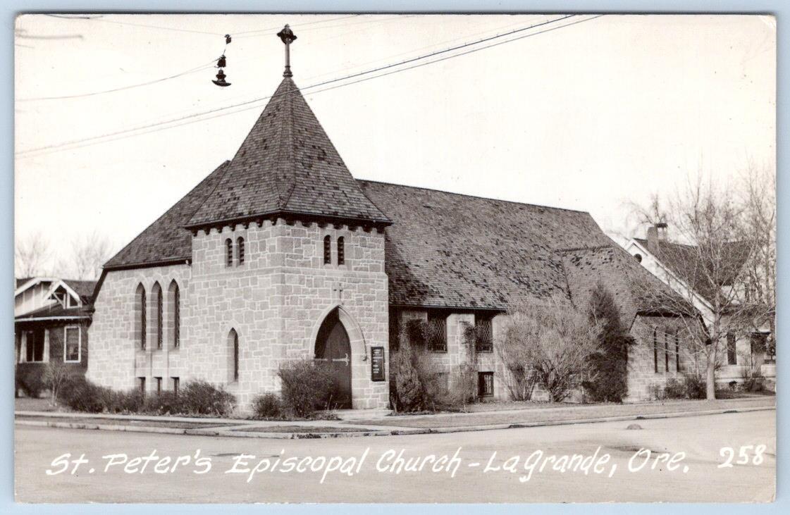 1951 RPPC LaGRANDE OREGON*ST PETER'S EPISCOPAL CHURCH*REAL PHOTO POSTCARD