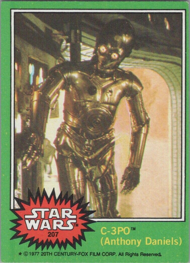 1977 Topps Star Wars-Green- C-3PO Corrected (Low Grade)
