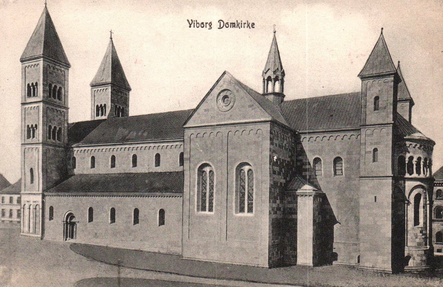 Viborg Denmark Our Lady Cathedral Vintage Postcard