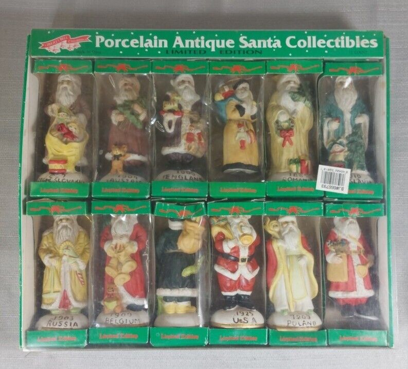 Vtg Porcelain Santa Collectibles Limited Ed Collection.