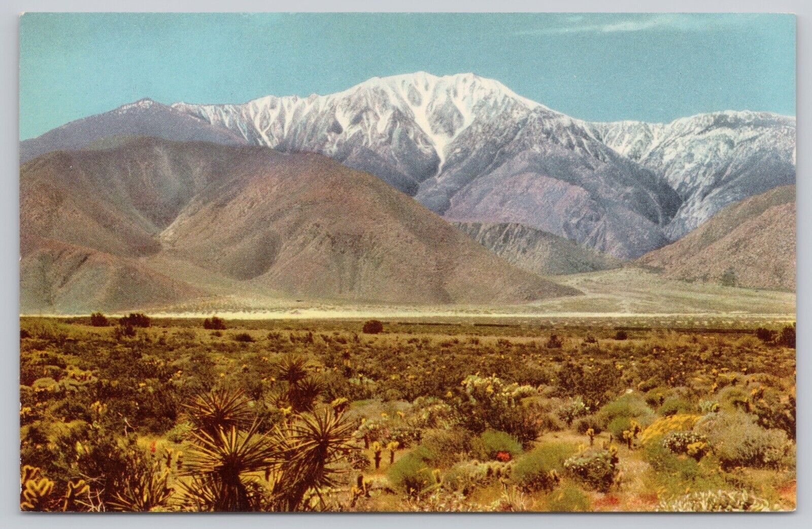 Palm Springs California, San Jacinto Mountain Scenic View, Vintage Postcard