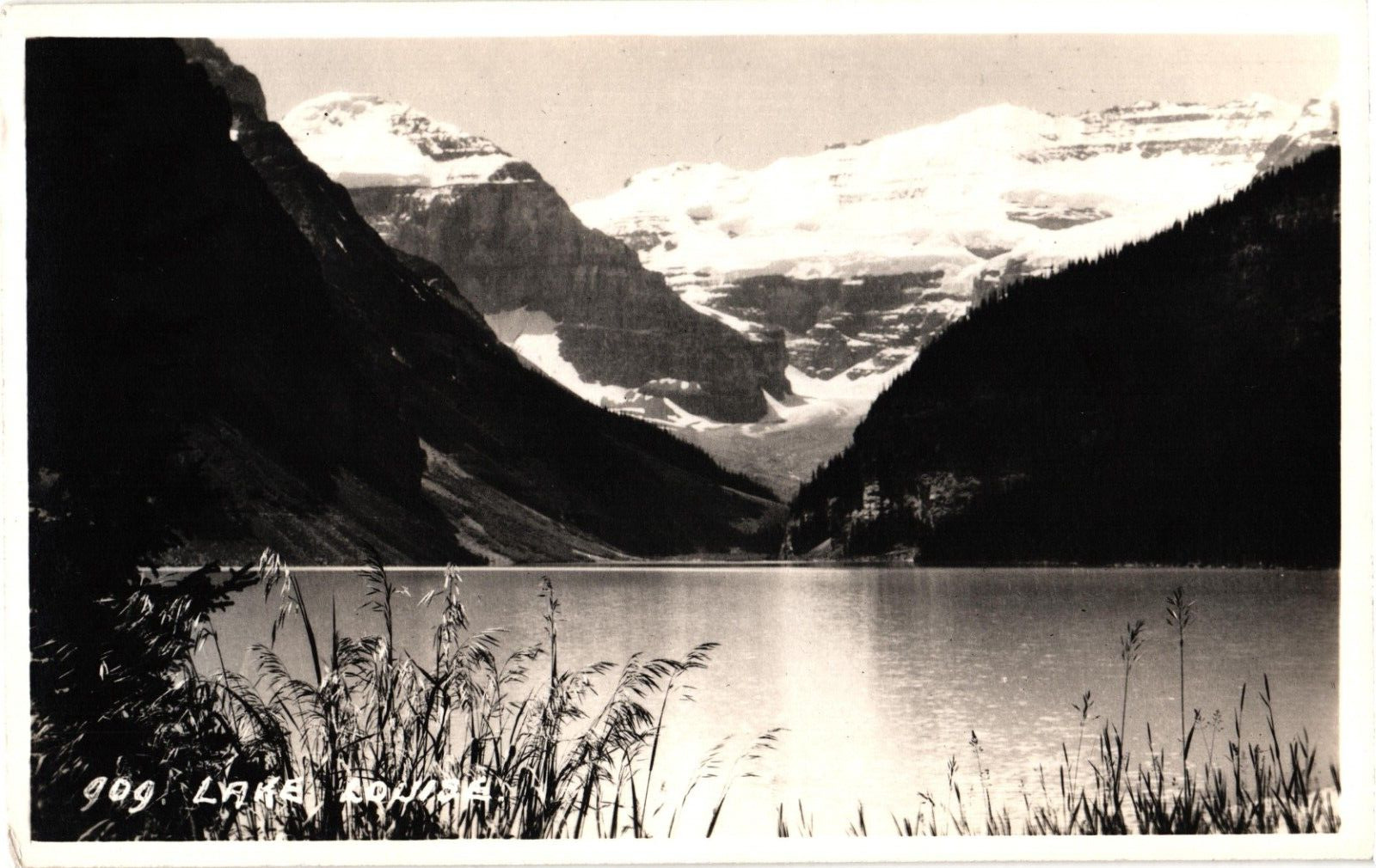 CANADA Alberta Lake Louise Glacial Banff National Park Real Photo Postcard