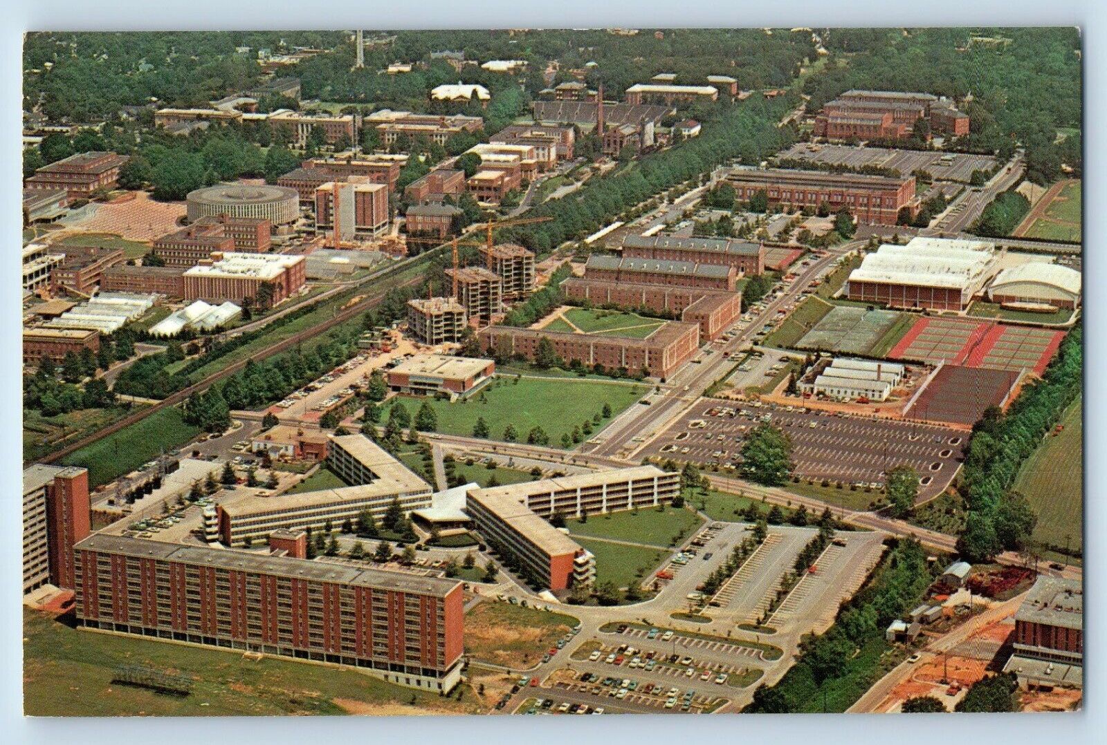 Raleigh North Carolina NC Postcard State University Campus School c1960 Vintage