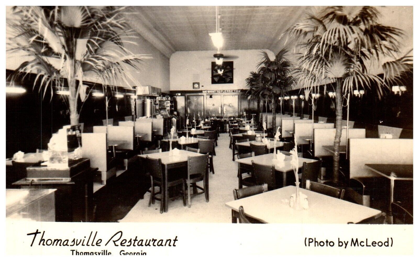RPPC Thomasville Restaurant Thomasville Georgia Interior Postcard Unposted c1950
