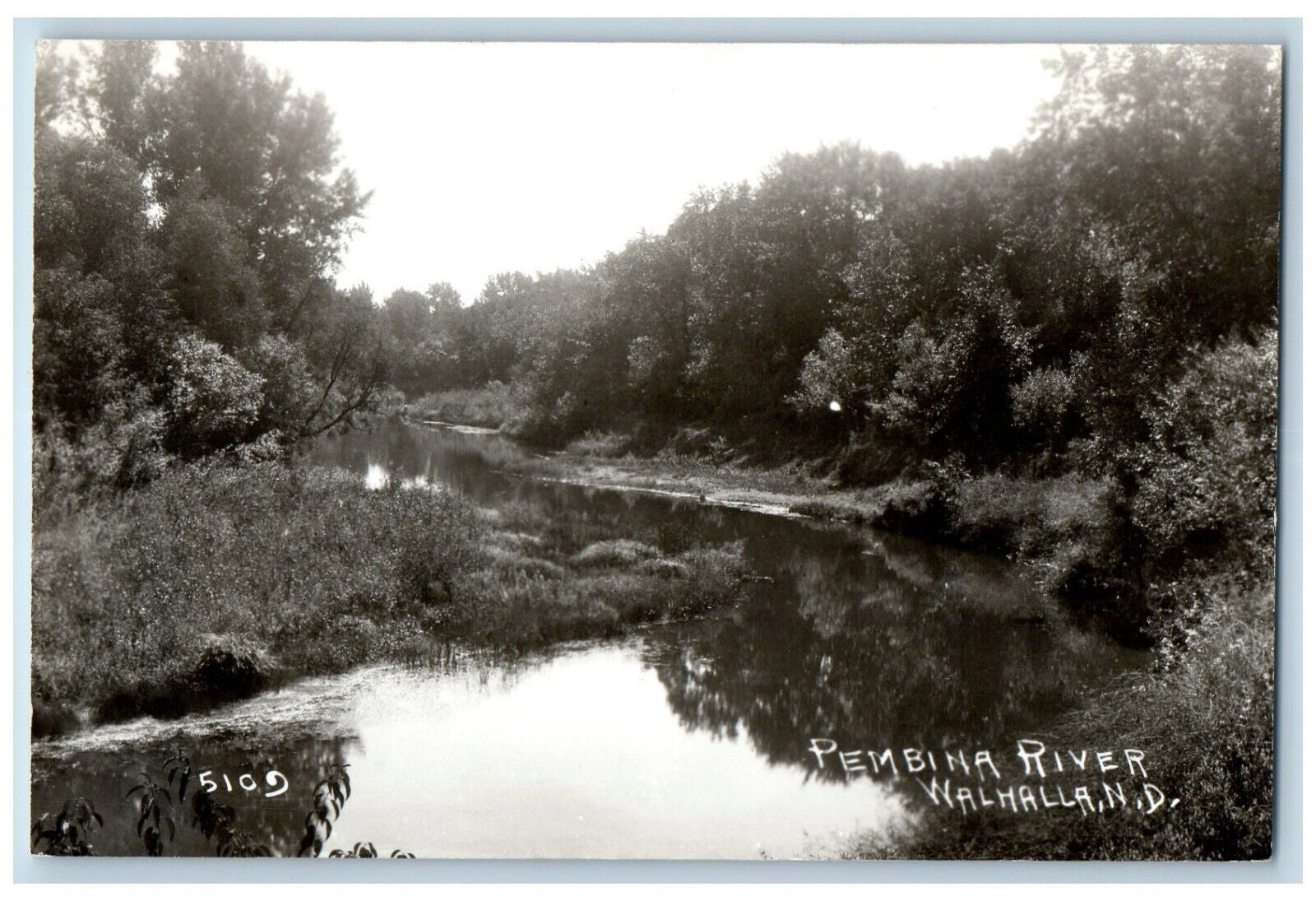 Walhalla North Dakota ND Postcard Pembina River c1940's RPPC Photo Unposted