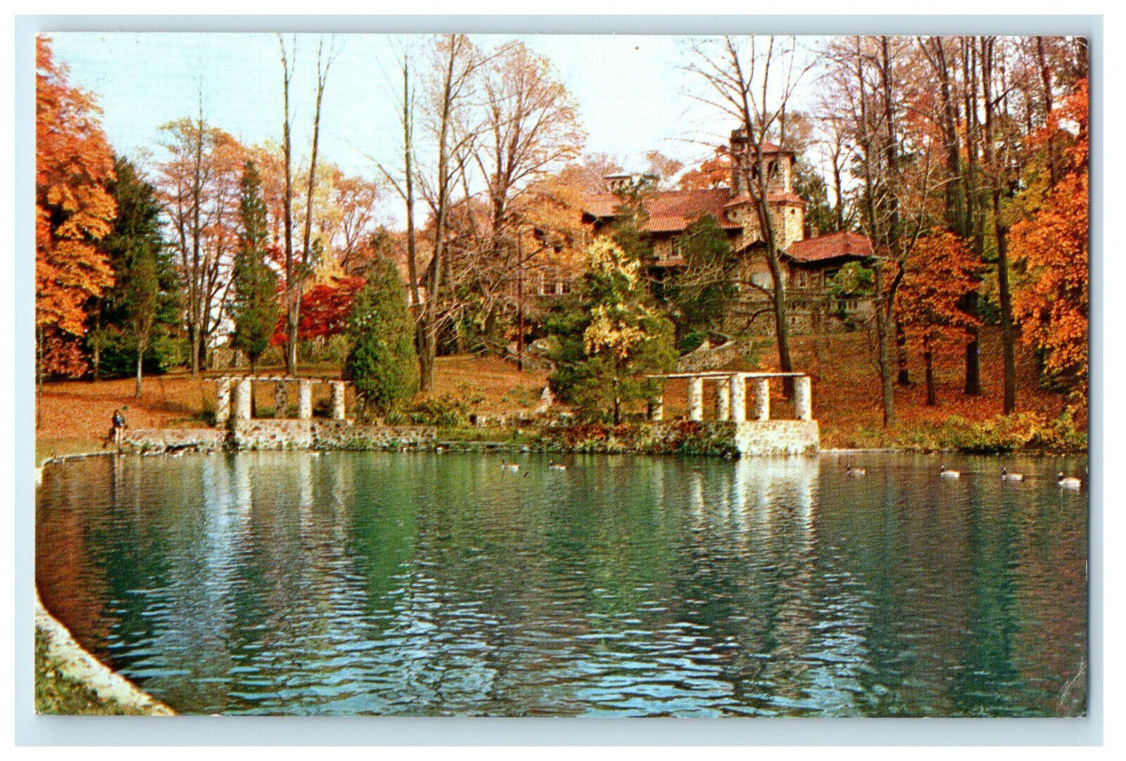 c1950s East College, St. Davids, Pennsylvania PA Unposted Vintage Postcard
