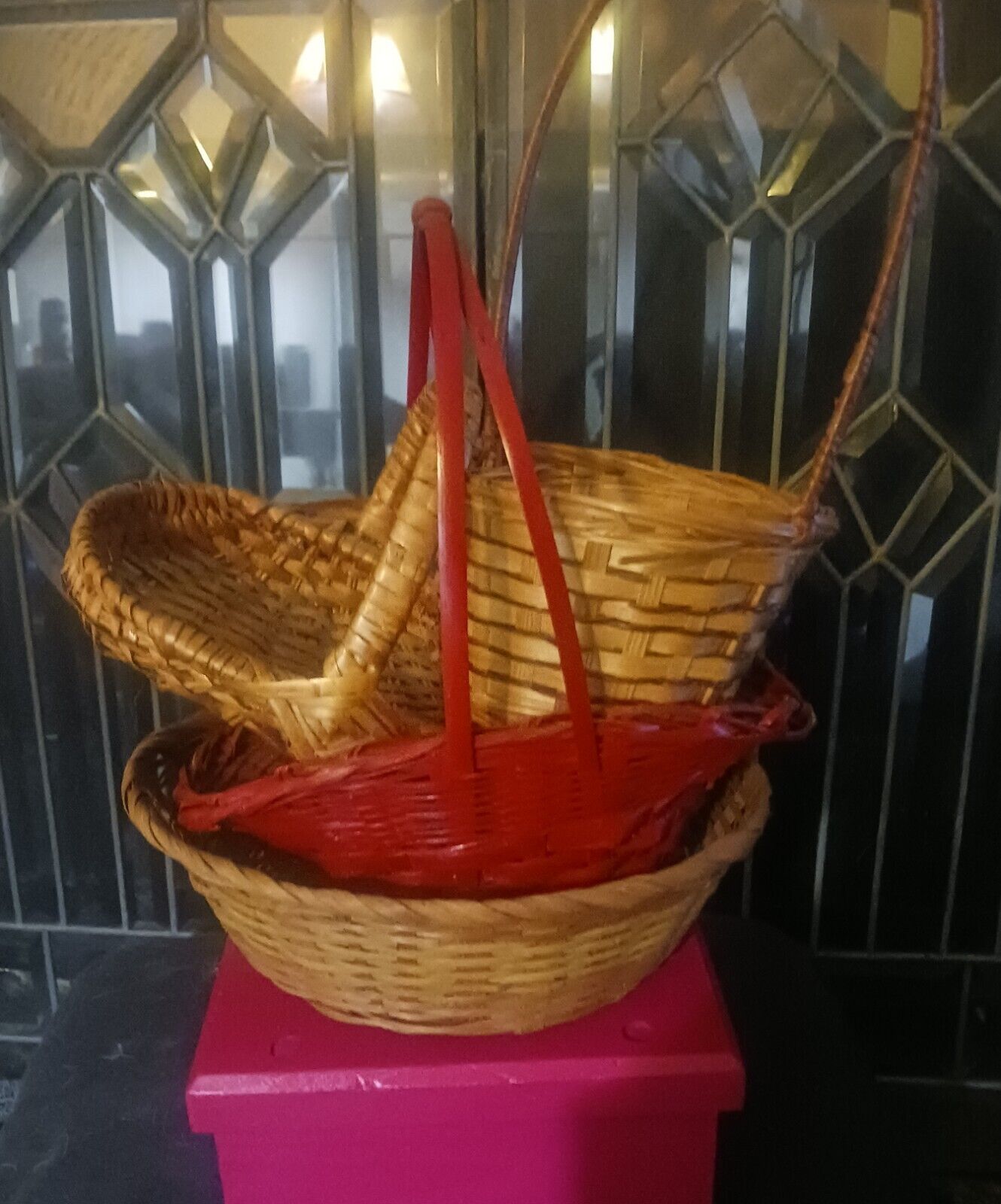 Vintage Rattan Basket Bundle