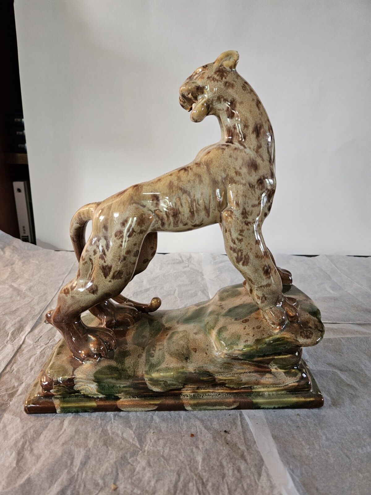 Royal Haeger Vintage Leopard Figurine 11” x 10”