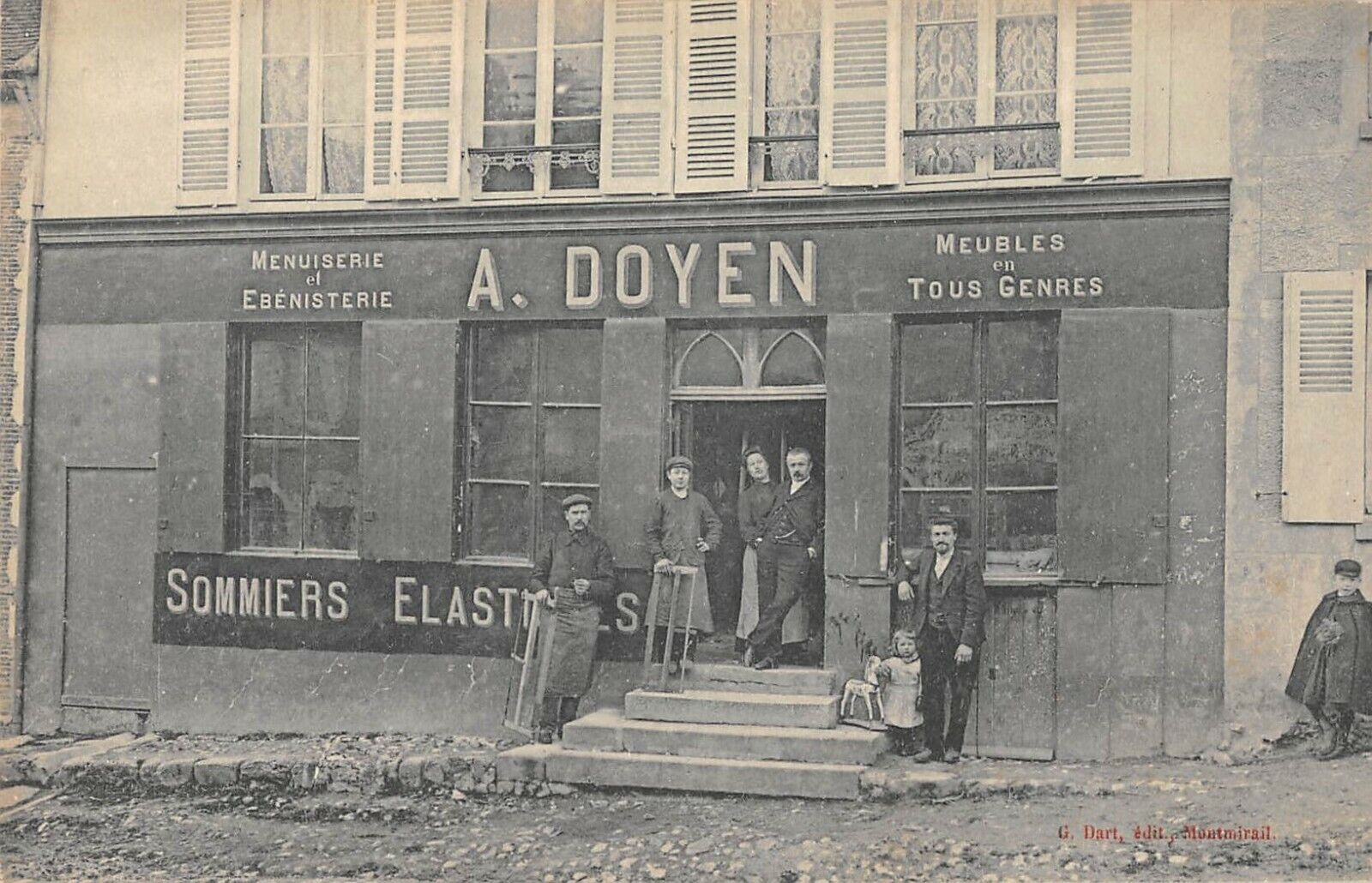 CPA 51 MONTMIRAIL CARPENTRY AND EBENISTERIE STORE A.DOYEN FURNITURE 