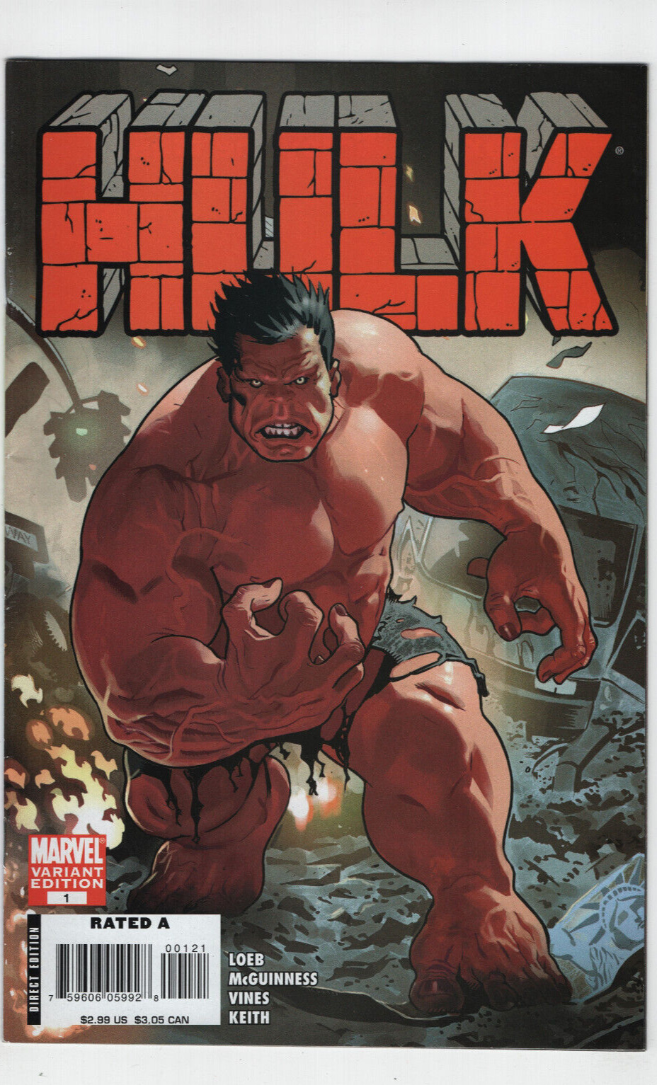 Hulk #1 1st Appearance App of Red Hulk 1:20 Acuna Variant Marvel Comics  2008