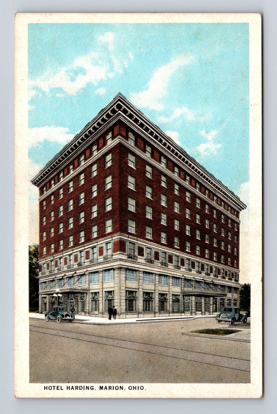 Marion OH-Ohio, Hotel Harding, Advertising, Antique Vintage Souvenir Postcard