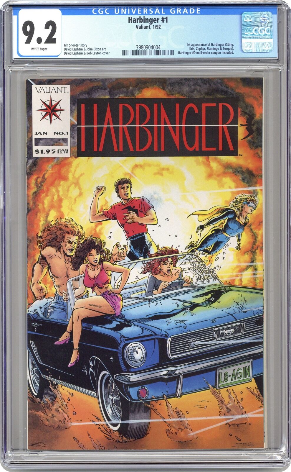 Harbinger 1D Coup. Included CGC 9.2 1992 3980904004