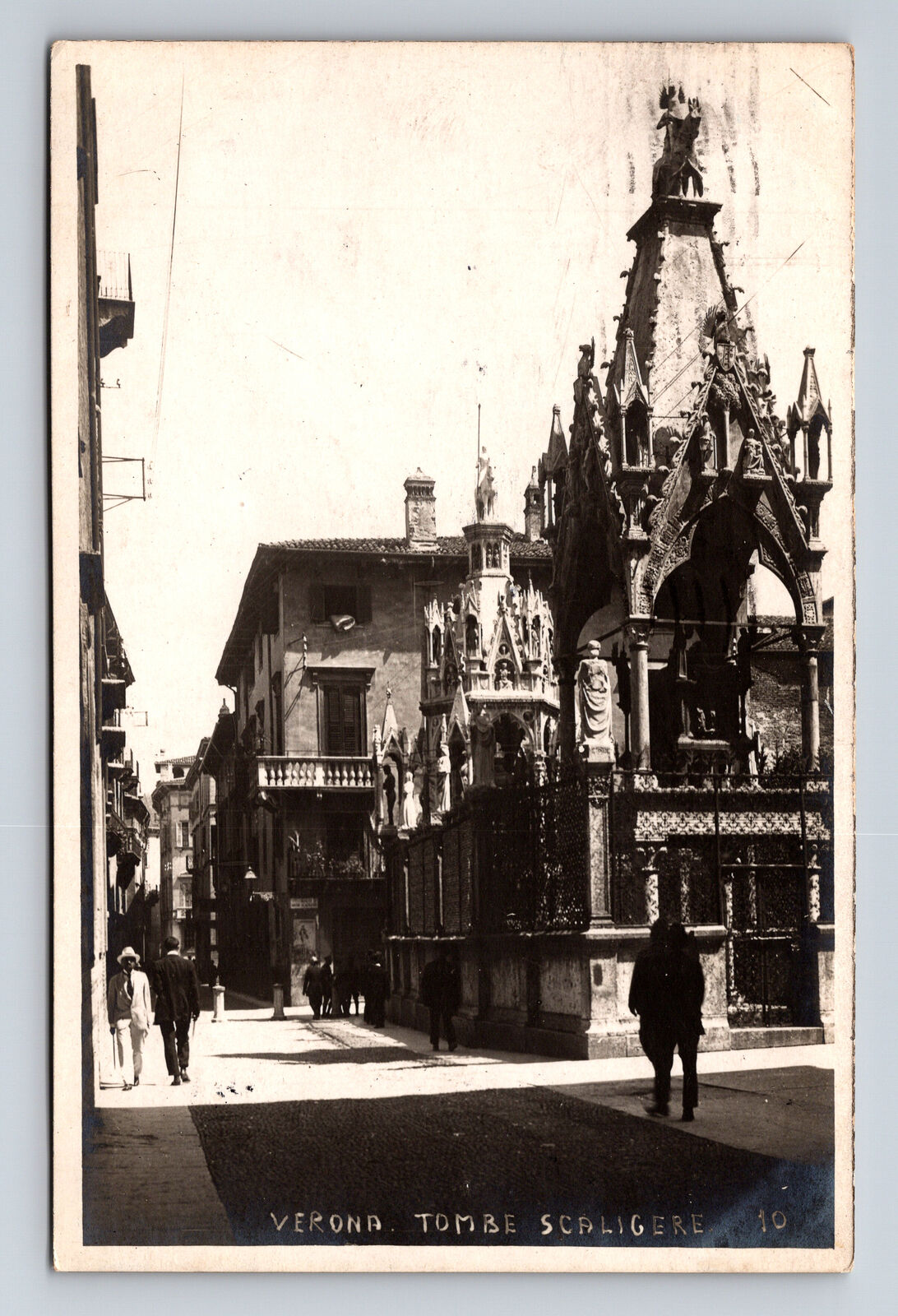 1921 RPPC Scaliger Tomb Tombe Scaligere Verona Italy Postcard