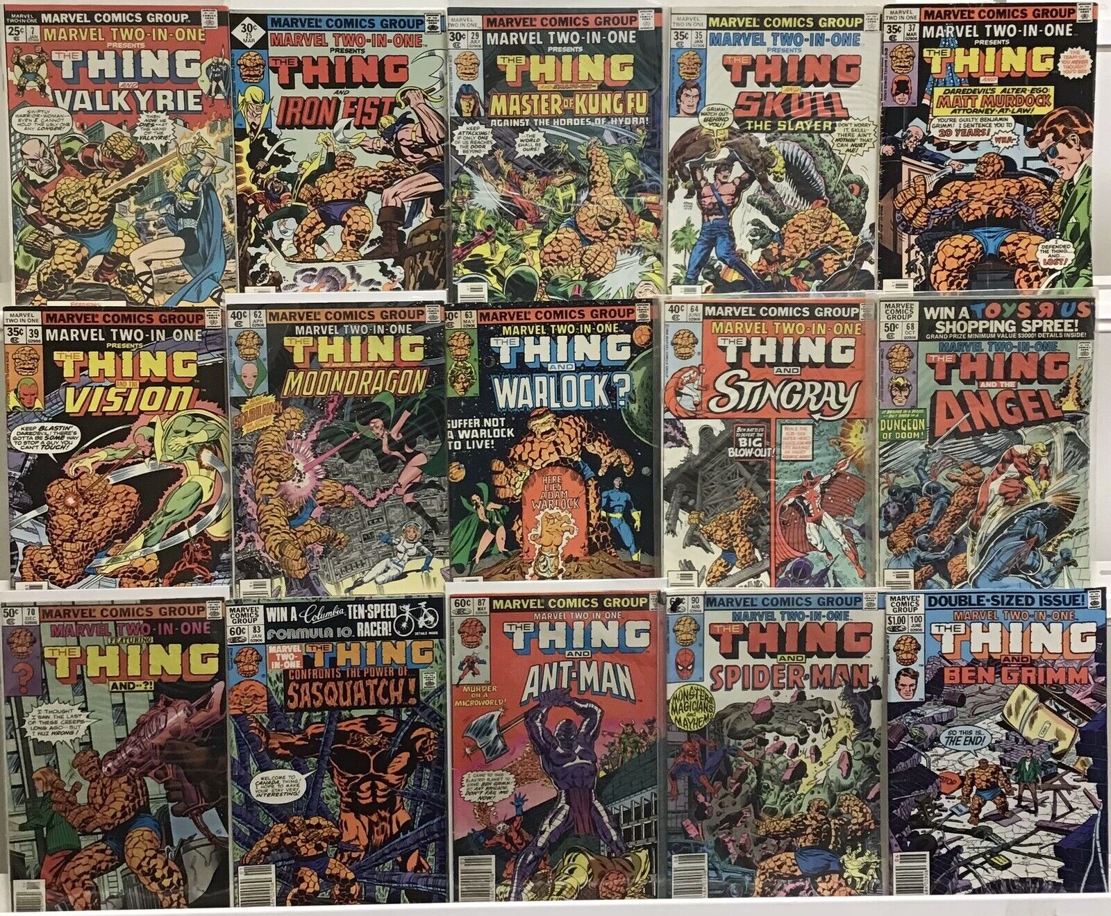 Marvel Two In One - The Thing - Comic Book Lot Of 15