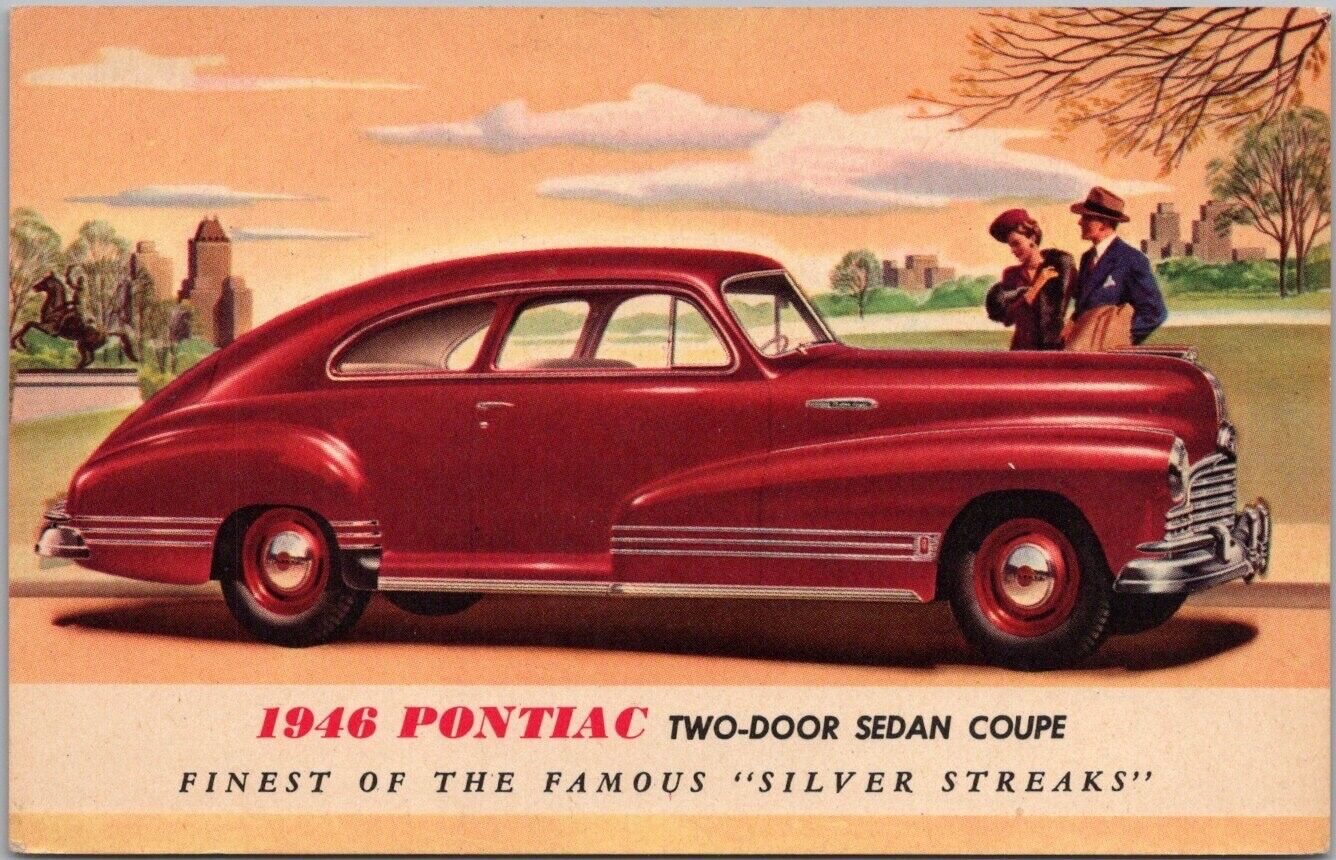1946 PONTIAC 2-Door Sedan Coupe Postcard 