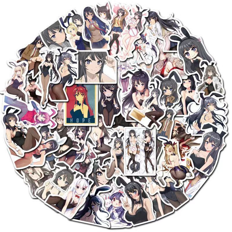 50PCS Hentai Waifu Otaku Laptop Decal High School Dxd Sexy Anime Girls Stickers#