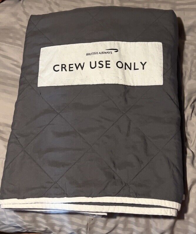 British Airways Blanket Crew 1st Class Double Layer Sleeping Bag 6ft X 34in