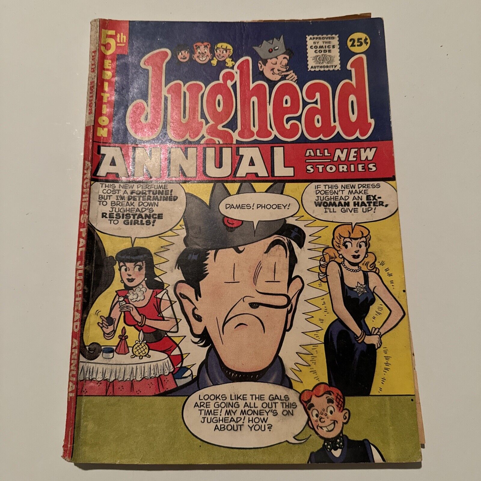 JUGHEAD ANNUAL # 5 | Silver Age Archie 1957 Betty & Veronica | Good Girl | GD/VG